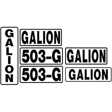 Aftermarket New Decal Set for Galion Model 503 G Machines MAE30-0221
